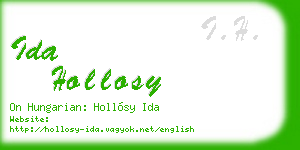 ida hollosy business card