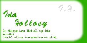 ida hollosy business card